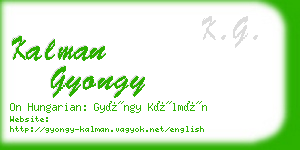 kalman gyongy business card